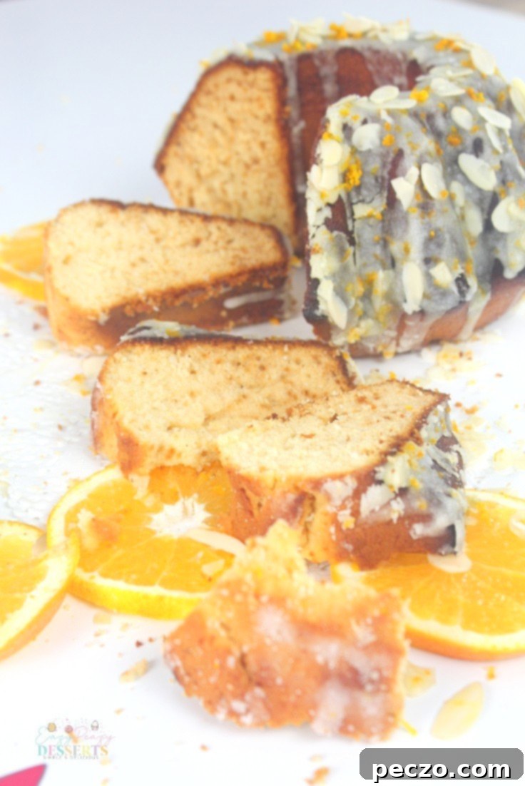 Honey Almond Cake with Orange Glaze