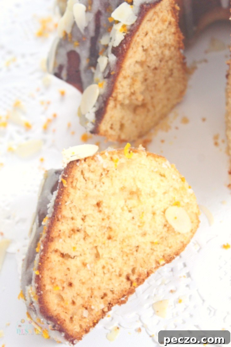 Honey Orange Cake close-up